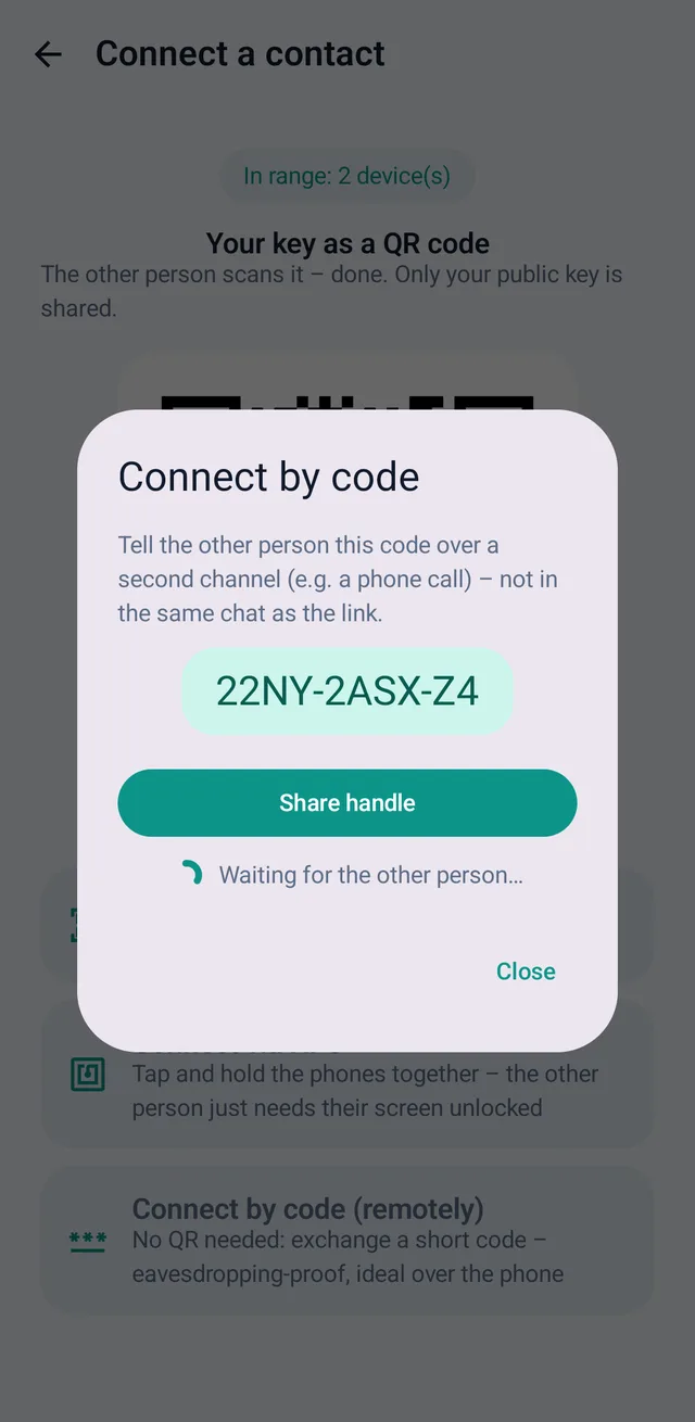 Screenshot from TalX: The code